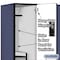 Salsbury Industries Wardrobe Locker, 45" W, 21" D, 76" H, (3) Wide, (6) Openings, Blue 27361BLU - alternate 2